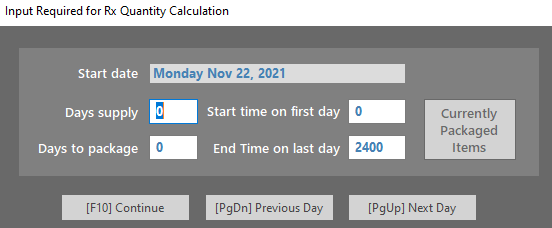 central fill days supply